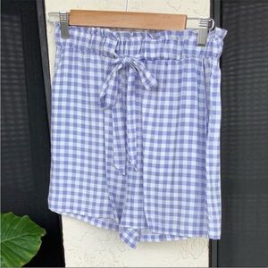 Light purple and White Gingham Shorts